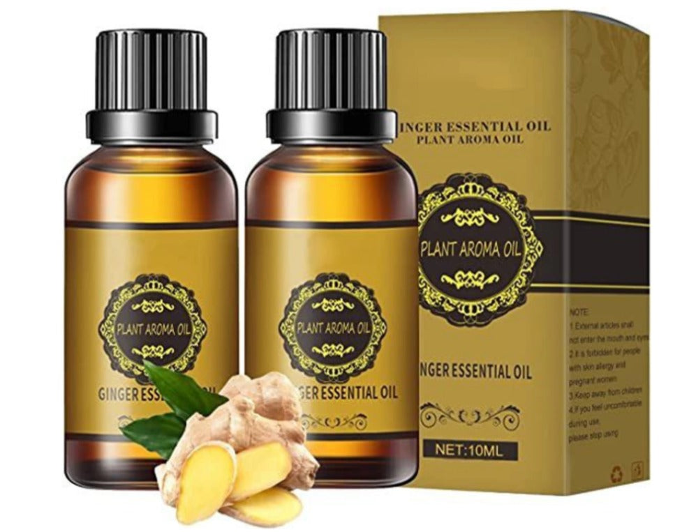 Ginger Essential Oil Weight Loss Oil Reduce Body Fat Naturally (Pack of 2)