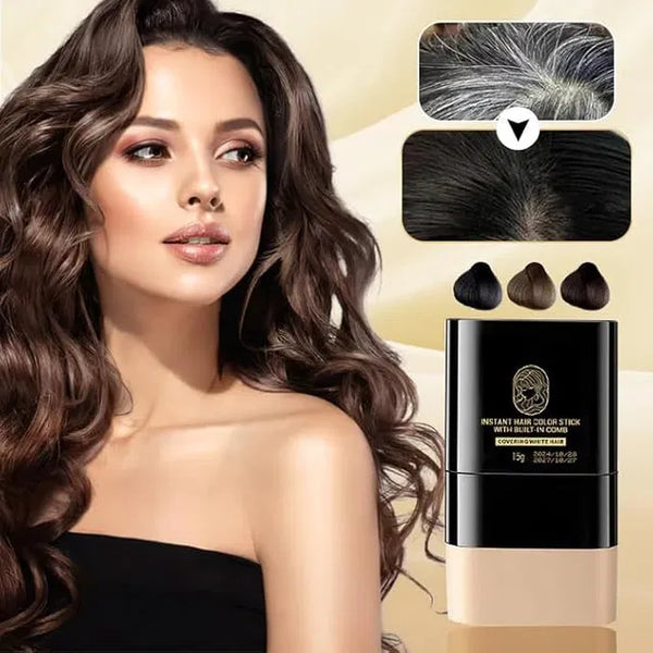 🖤 Instant Hair Dye Stick with Built-in Comb – Quick Gray Hair & Root Touch-Up⚡