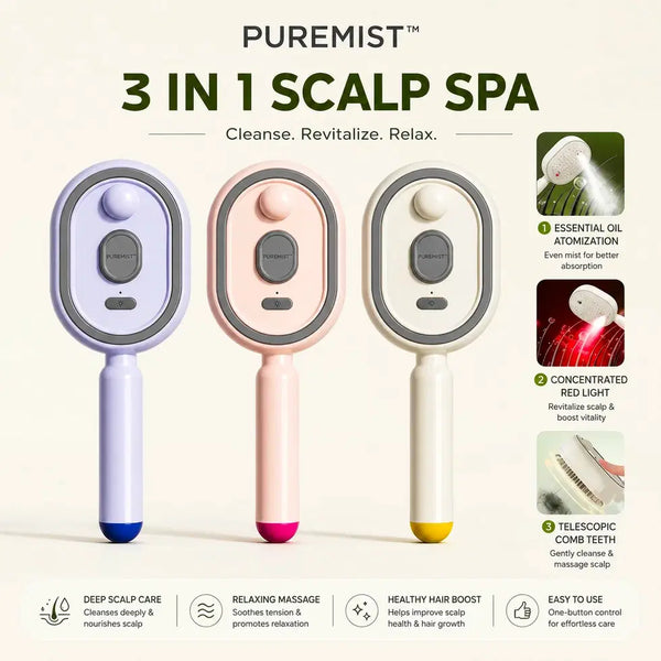 ✨50% OFF|3 In 1 Scalp Spa Rechargeable Hair Spray Comb (Pack of 1)✨