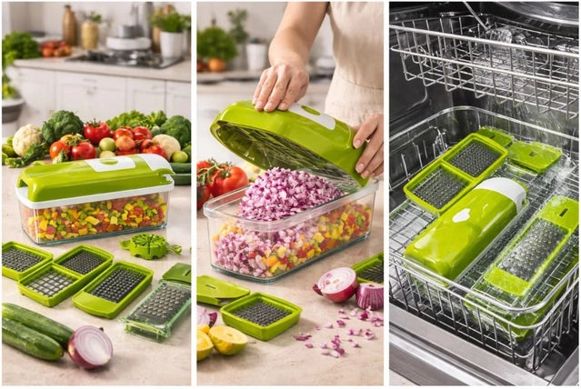 ⚡12-in-1 Vegetable Chopper — Chop, Slice & Dice in Seconds🔥
